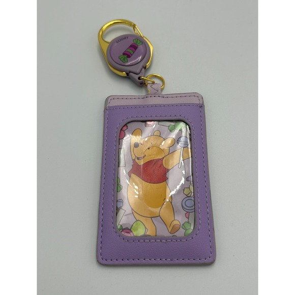 Loungefly Disney Winnie The Pooh Retractable Lanyard ID Badge Purple Candy Sweet - Picture 5 of 5